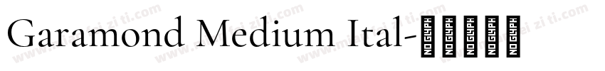 Garamond Medium Ital字体转换